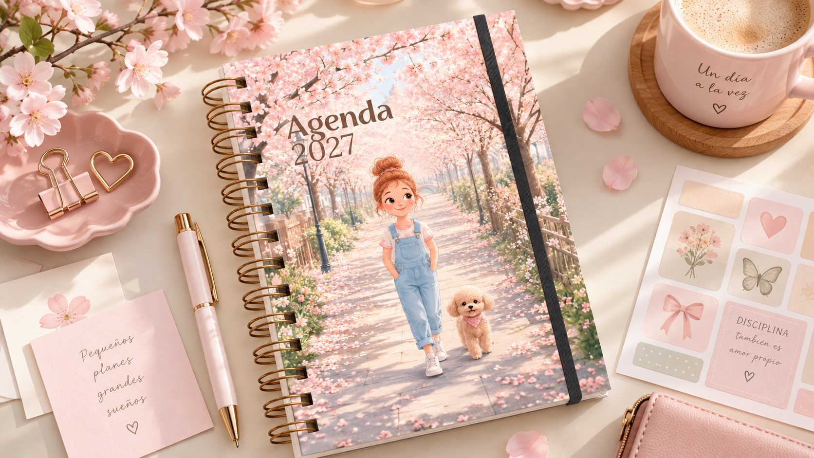 Agenda 2027 creada con plantilla editable de Studio Sareschi