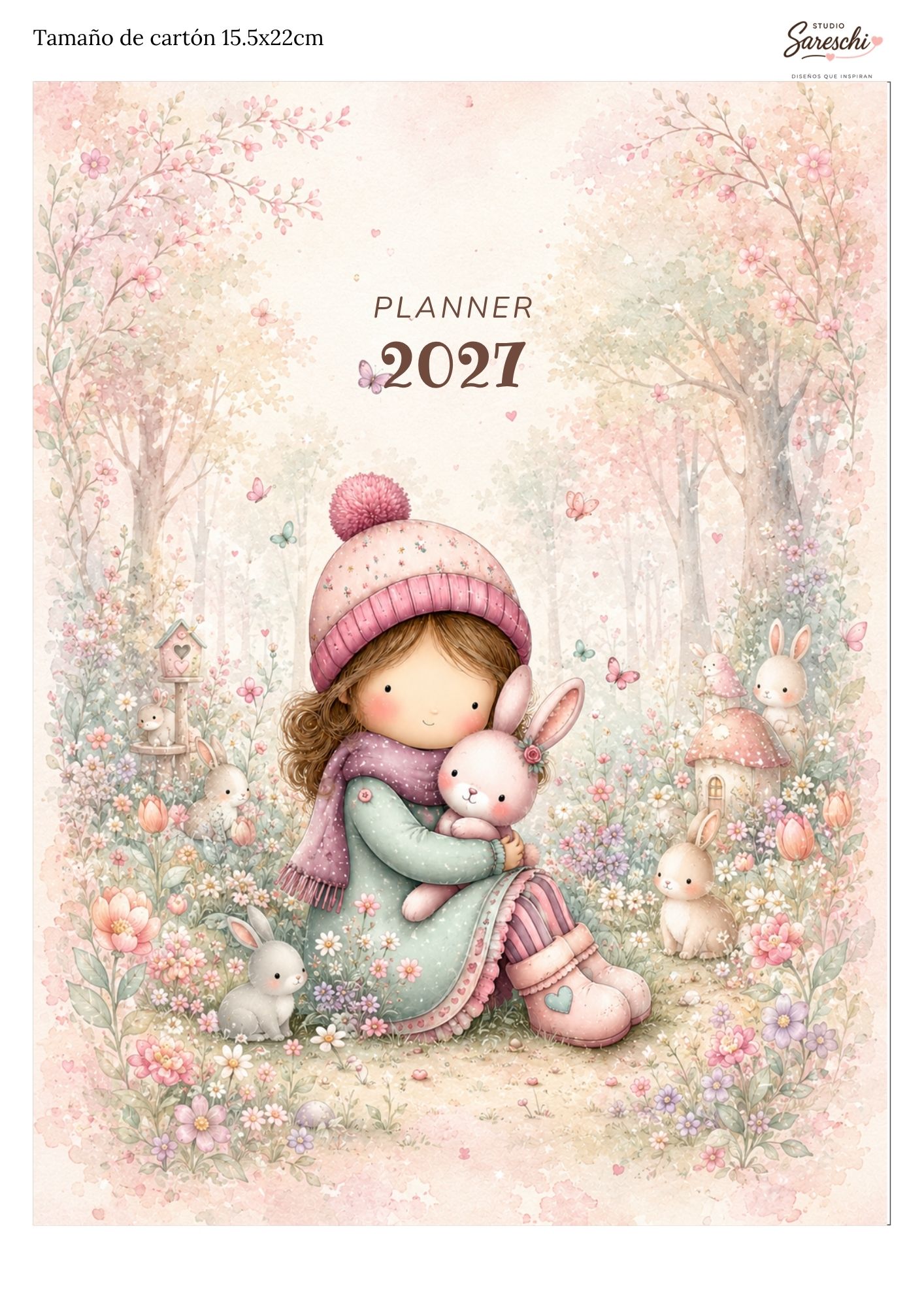 Portada de planner 2027 editable en Canva